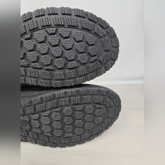 Minnetonka Womens Everett Boots Sz 7 Charcoal Suede Faux Fur Braided Suede Tie - Picture 9 of 14